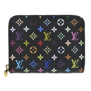Louis Vuitton Black Multicolor Zippy Coin Purse Wallet M93740 TH1019 126069